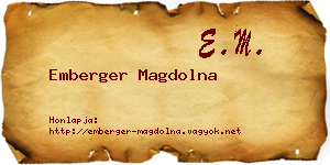 Emberger Magdolna névjegykártya